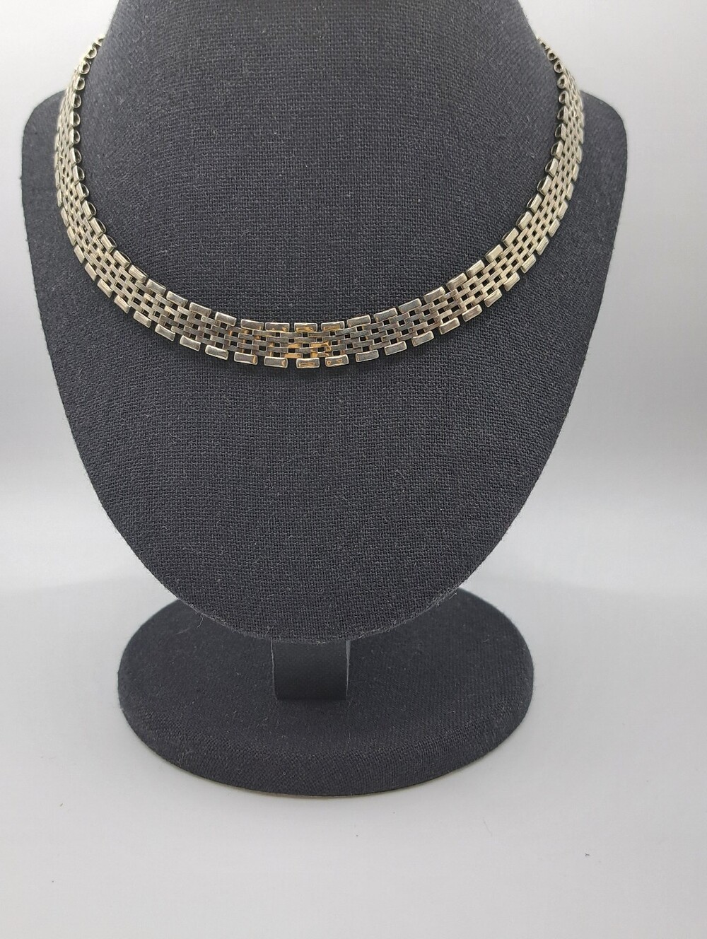 925 Italian Sterling Silver Brick Link Chain 17" - 9mm